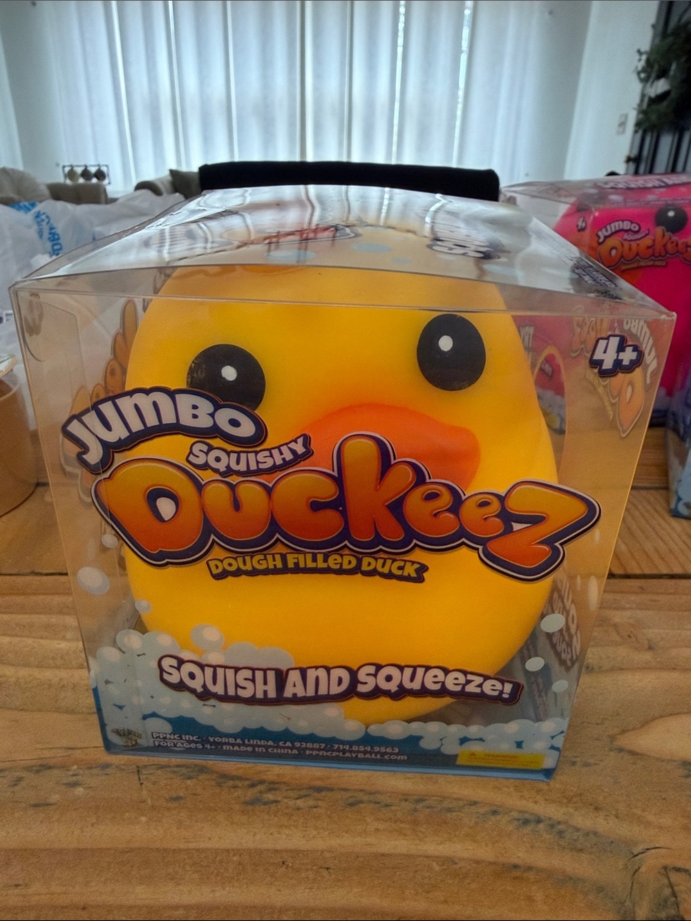 Jumbo DUCKEEZ Squishy Dough-Filled Duck Toy - Yellow